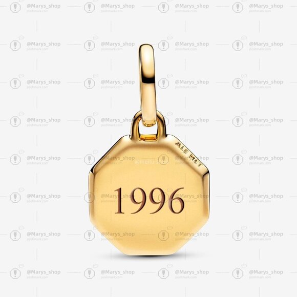 Pandora Blue Engravable Mini Medallion Charm - Picture 3 of 7